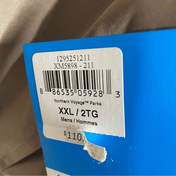 NEW Columbia Northern Voyage Parka Tan XXL - Picture 8 of 11